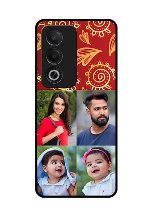 Oppo K12x 5G Custom Glass Phone Case - 4 Image Traditional Design