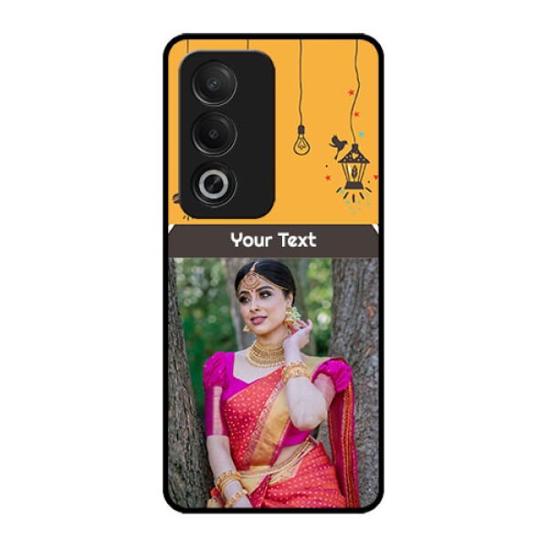 Oppo K12x 5G Custom Glass Phone Case - With Family Picture And Icons Oppo K12x 5G Custom Glass Phone Case - With Family Picture And Icons