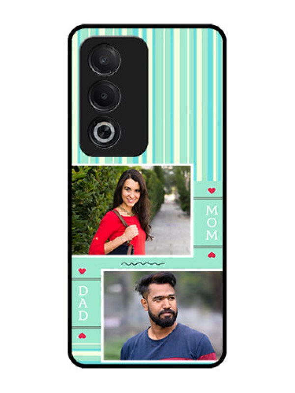Custom Oppo K12x 5G Custom Glass Phone Case - Mom and Dad Pic Design