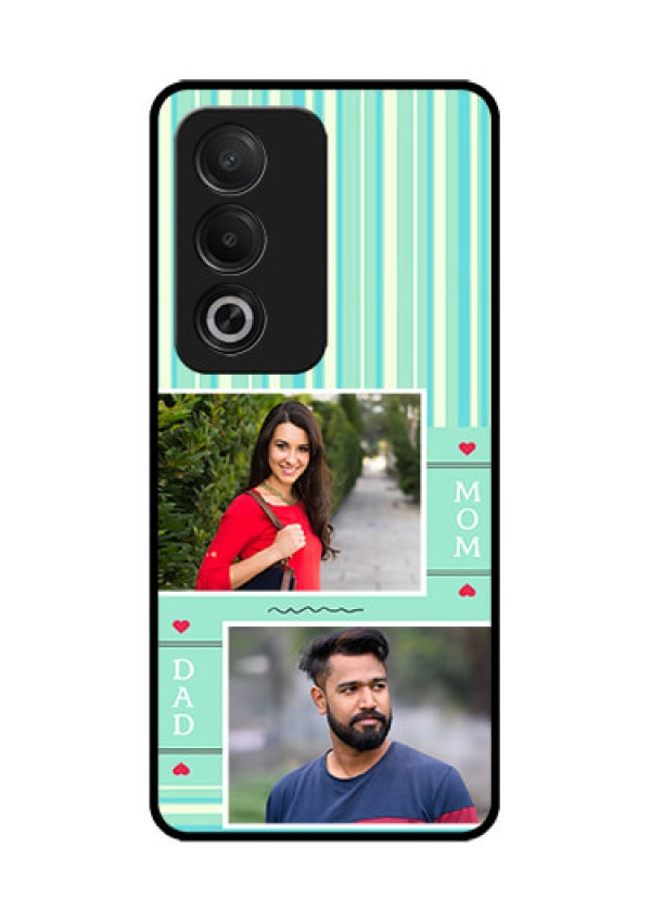 Oppo K12x 5G Custom Glass Phone Case - Mom and Dad Pic Design