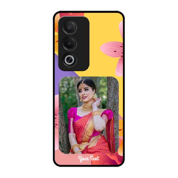 Oppo K12x 5G Custom Glass Phone Case - 3 Image With Vintage Floral Design Oppo K12x 5G Custom Glass Phone Case - 3 Image With Vintage Floral Design