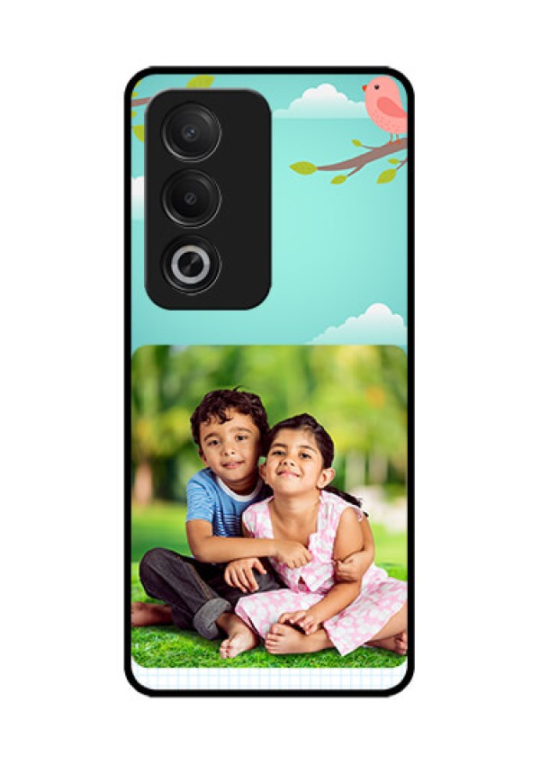 Oppo K12x 5G Custom Glass Phone Case - Doodle Love Design