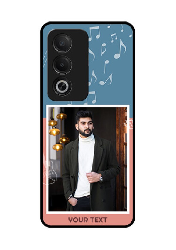 Oppo K12x 5G Custom Glass Phone Case - With Color Musical Note Design