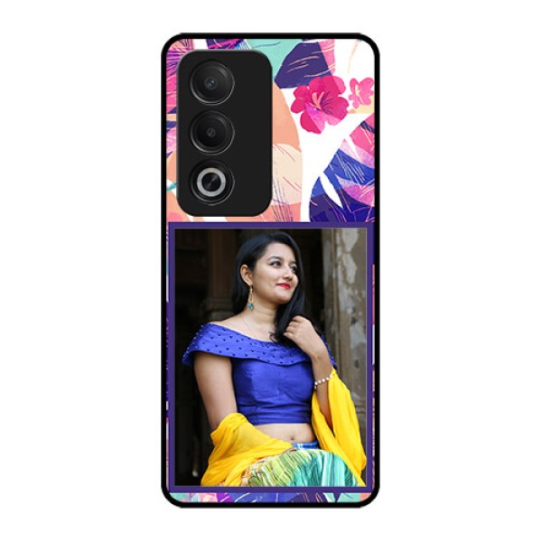 Oppo K12x 5G Custom Glass Phone Case - Abstract Floral Design