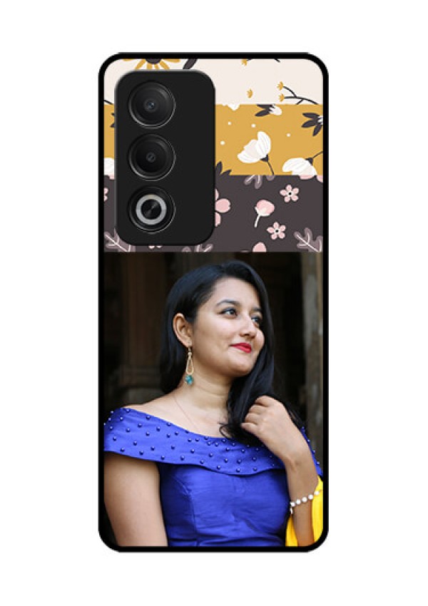 Oppo K12x 5G Custom Glass Phone Case - Stylish Floral Design