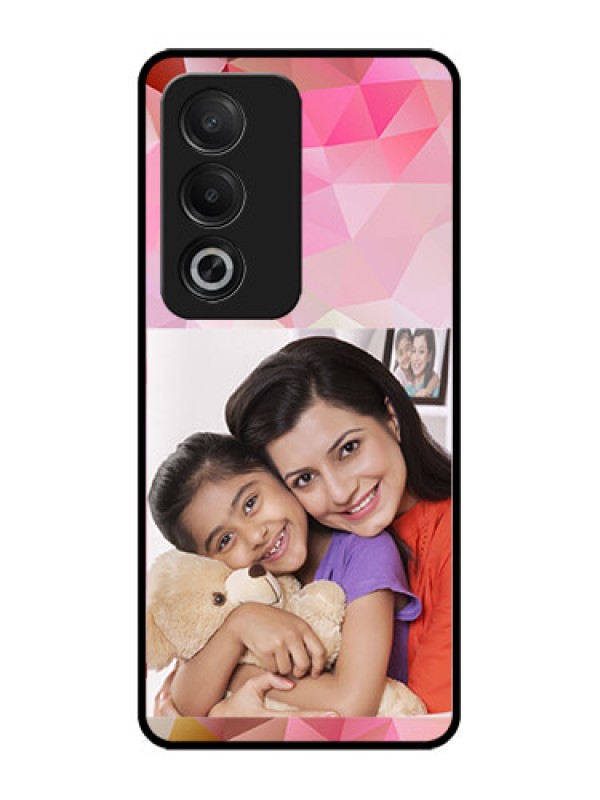 Custom Oppo K12x 5G Custom Glass Phone Case - Abstract Triangle Design