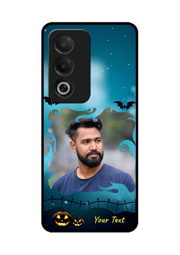 Oppo K12x 5G Custom Glass Phone Case - Halloween Frame Design