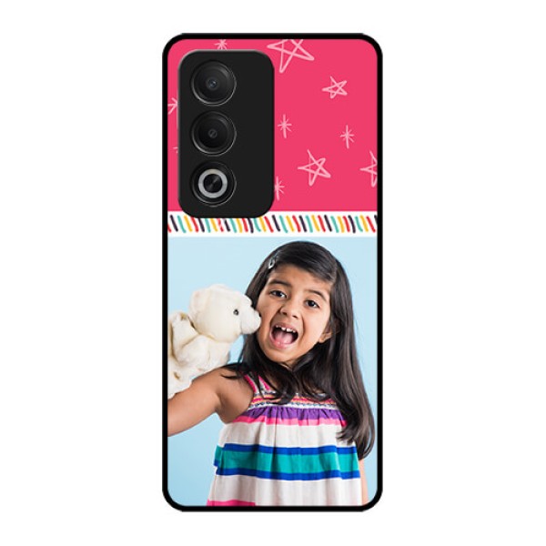 Oppo K12x 5G Custom Glass Phone Case - Line Art Design
