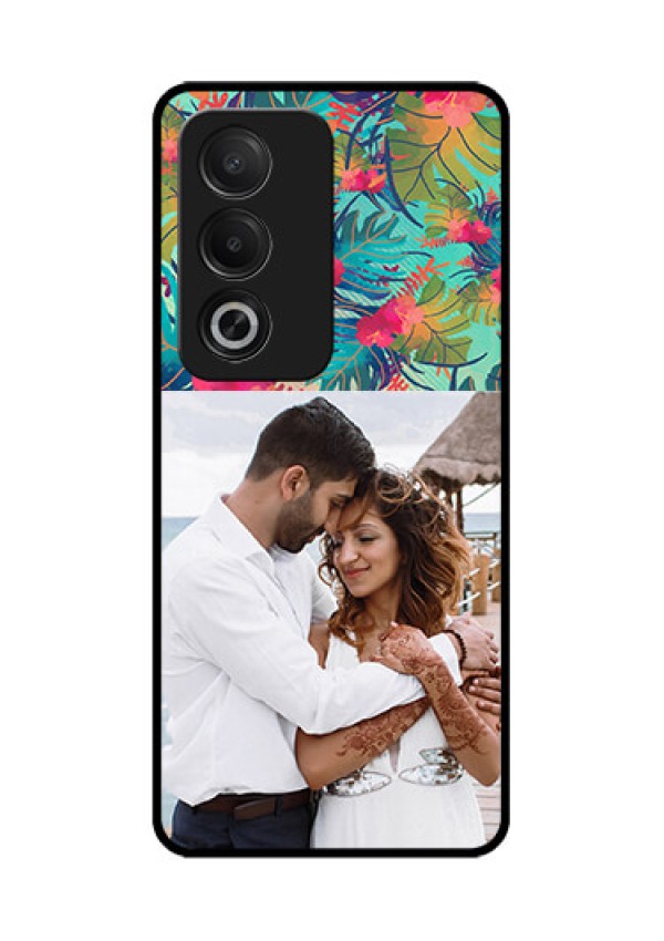 Oppo K12x 5G Custom Glass Phone Case - Watercolor Floral Design
