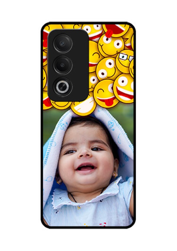 Oppo K12x 5G Custom Glass Phone Case - With Smiley Emoji Design