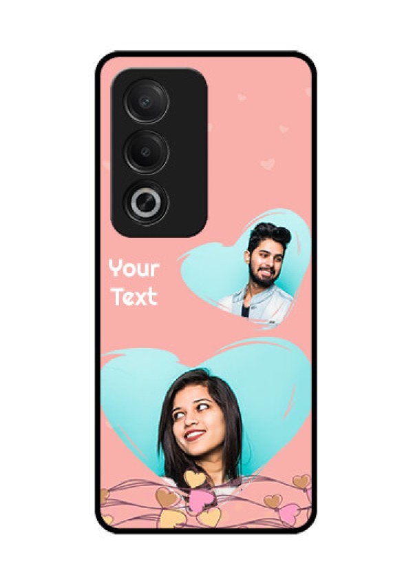 Oppo K12x 5G Custom Glass Phone Case - Love Doodle Design