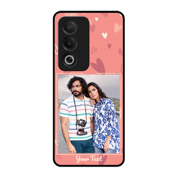 Oppo K12x 5G Custom Glass Phone Case - Love Doodle Art Design