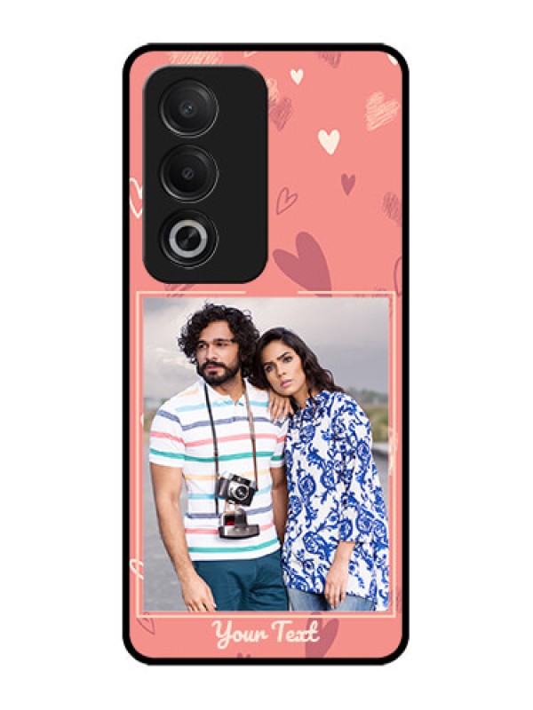 Custom Oppo K12x 5G Custom Glass Phone Case - Love Doodle Art Design