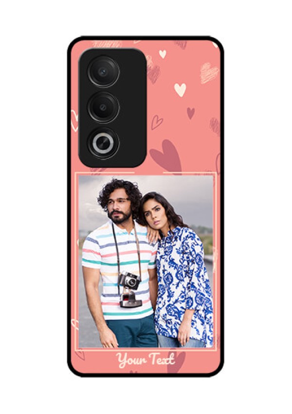 Oppo K12x 5G Custom Glass Phone Case - Love Doodle Art Design