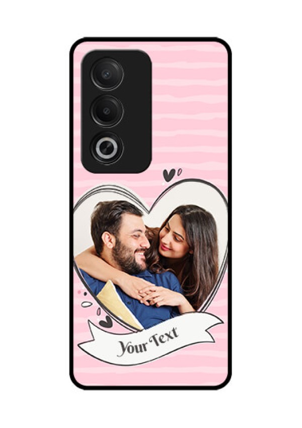 Oppo K12x 5G Custom Glass Phone Case - Vintage Heart Design