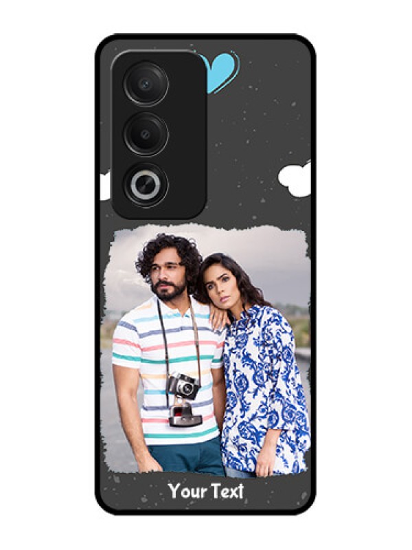 Custom Oppo K12x 5G Custom Glass Phone Case - Splashes With Love Doodles Design