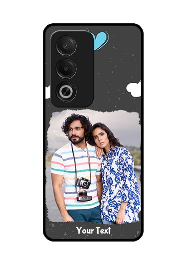 Oppo K12x 5G Custom Glass Phone Case - Splashes With Love Doodles Design