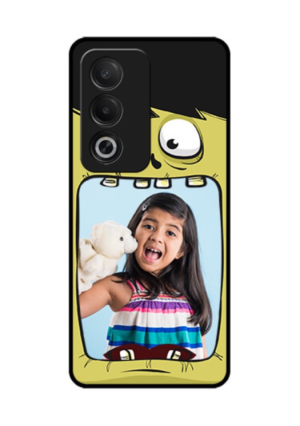 Oppo K12x 5G Custom Glass Phone Case - Cartoon Monster Back Case Design