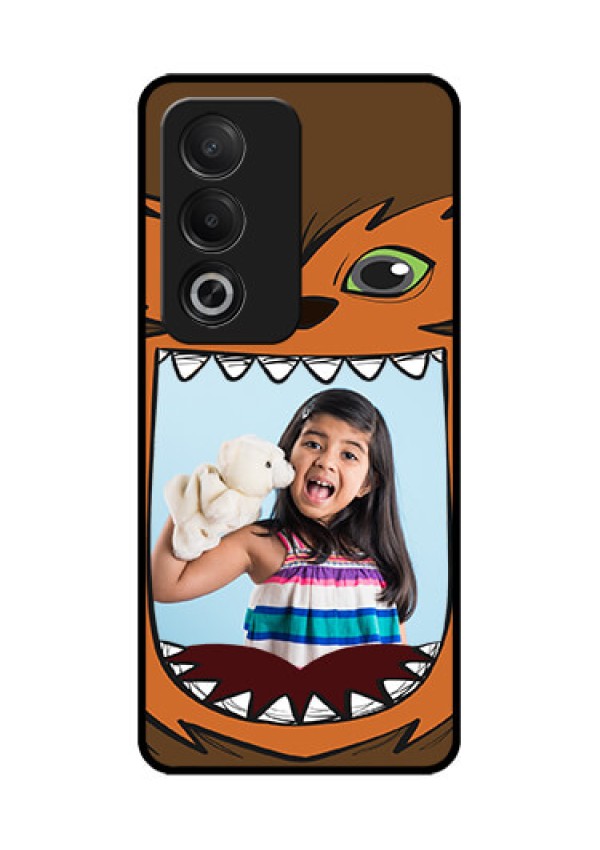 Oppo K12x 5G Custom Glass Phone Case - Owl Monster Back Case Design