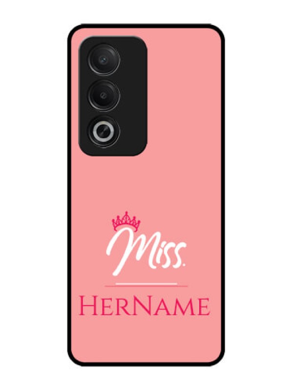 Custom Oppo K12x 5G Custom Glass Phone Case - Mrs With Name Design