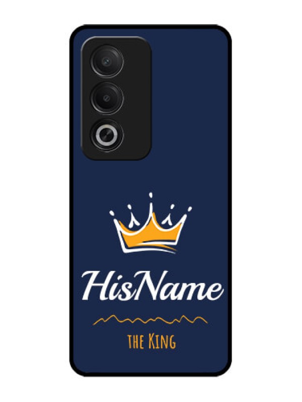 Custom Oppo K12x 5G Custom Glass Phone Case - King With Name Design