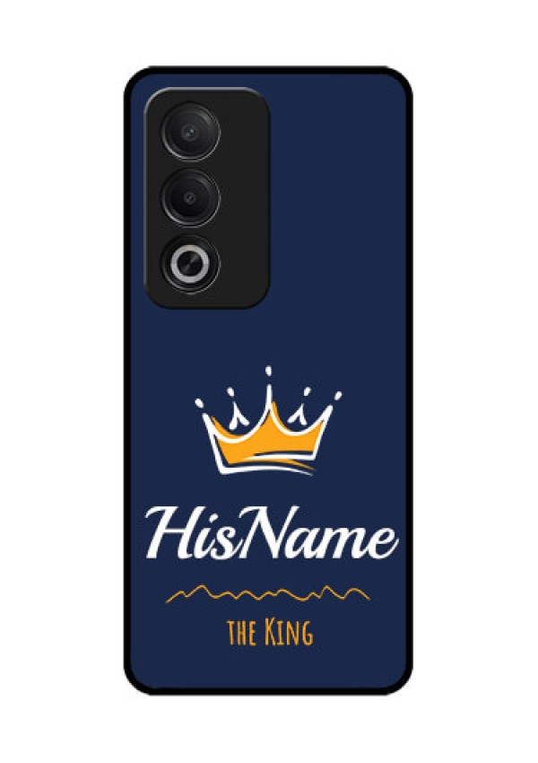 Oppo K12x 5G Custom Glass Phone Case - King With Name Design