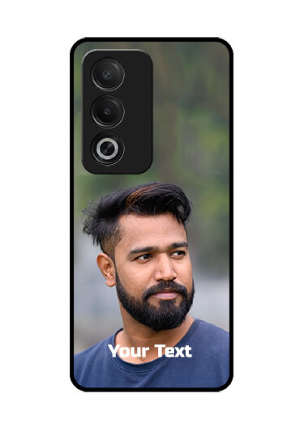 Oppo K12x 5G Custom Glass Phone Case - Photo With Text Design