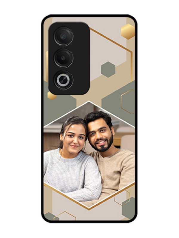 Custom Oppo K12x 5G Custom Glass Phone Case - Stylish Hexagon Pattern Design