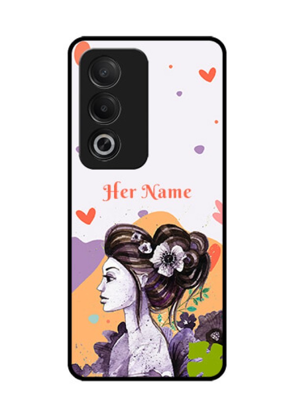 Oppo K12x 5G Custom Glass Phone Case - Woman And Nature Design