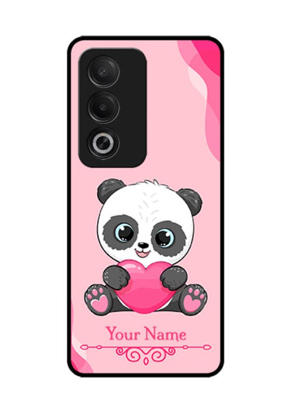 Oppo K12x 5G Custom Glass Phone Case - Cute Panda Design