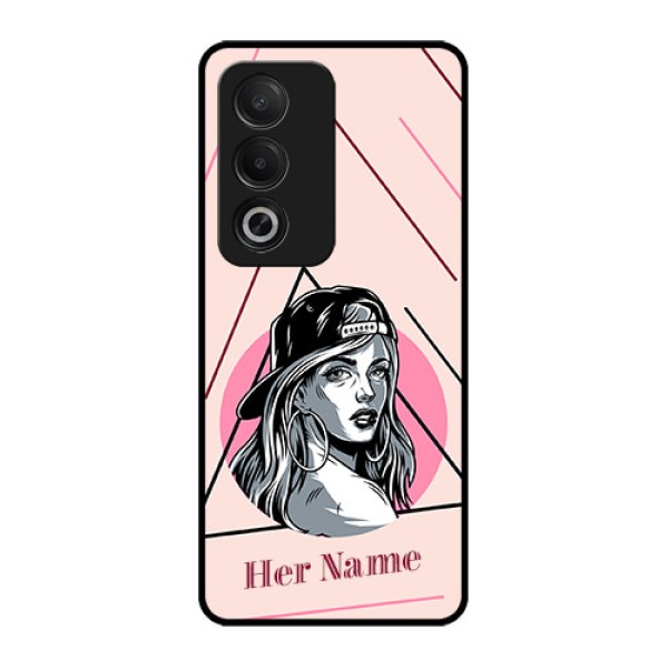 Oppo K12x 5G Custom Glass Phone Case - Rockstar Girl Design