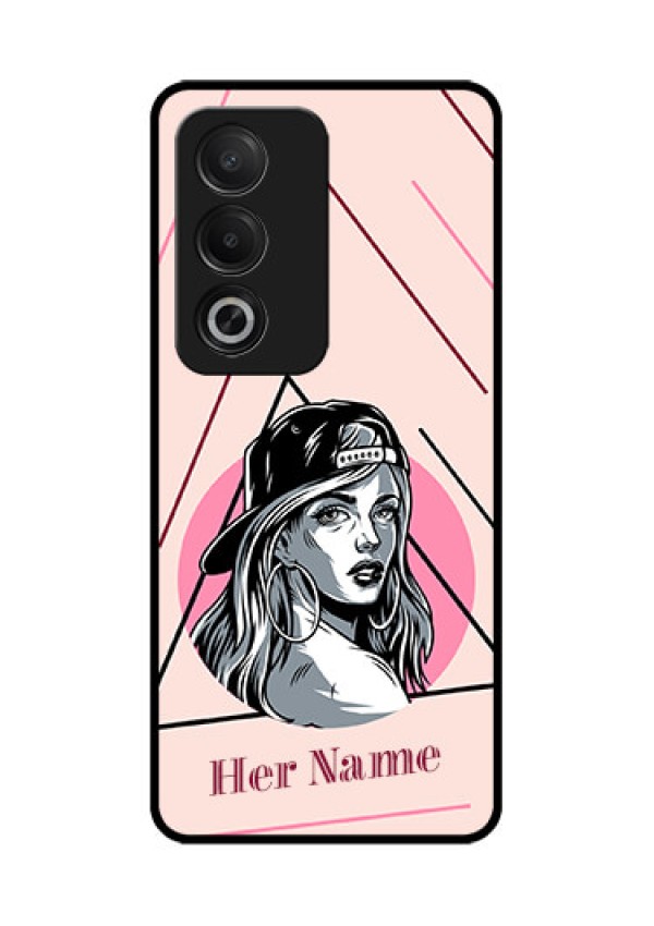 Oppo K12x 5G Custom Glass Phone Case - Rockstar Girl Design