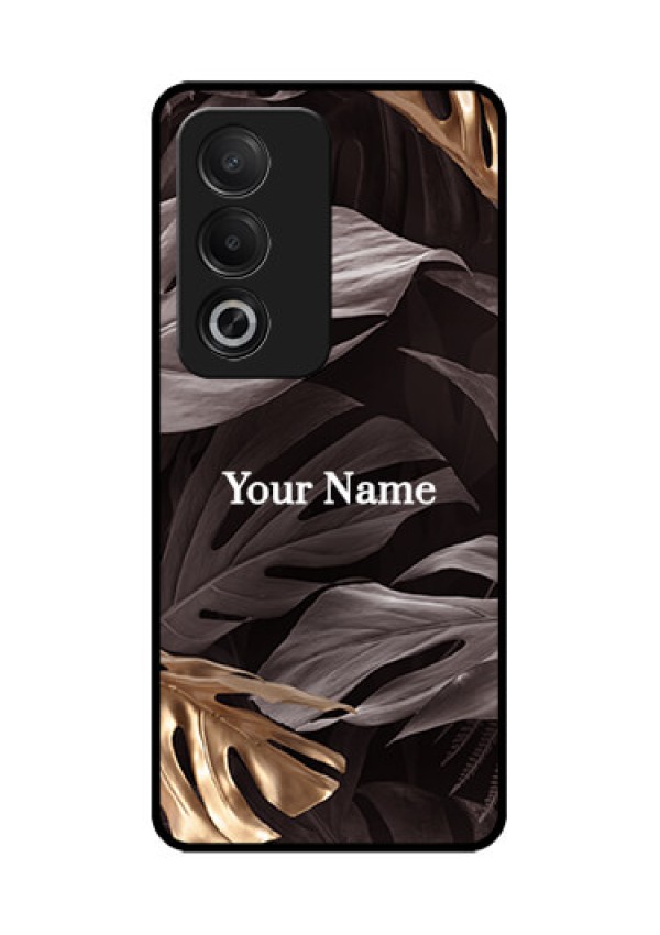 Oppo K12x 5G Custom Glass Phone Case - Wild Leaves Digital Paint Design