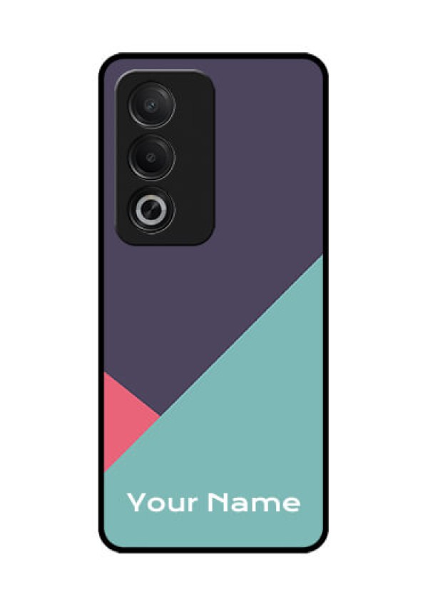 Oppo K12x 5G Custom Glass Phone Case - Tri Color Abstract Design