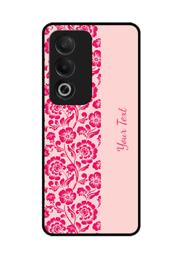 Oppo K12x 5G Custom Glass Phone Case - Attractive Floral Pattern Design