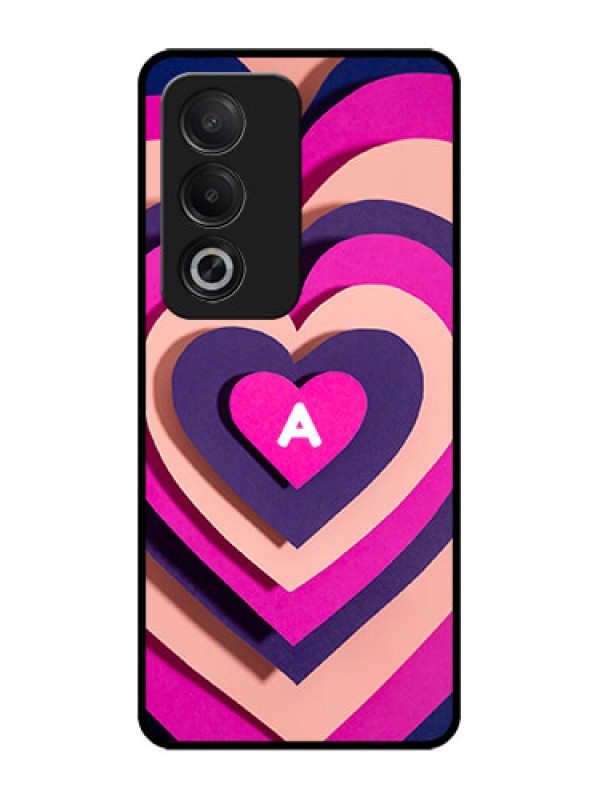 Custom Oppo K12x 5G Custom Glass Phone Case - Cute Heart Pattern Design