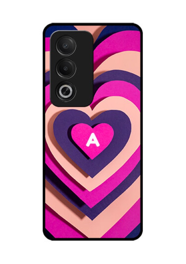 Oppo K12x 5G Custom Glass Phone Case - Cute Heart Pattern Design