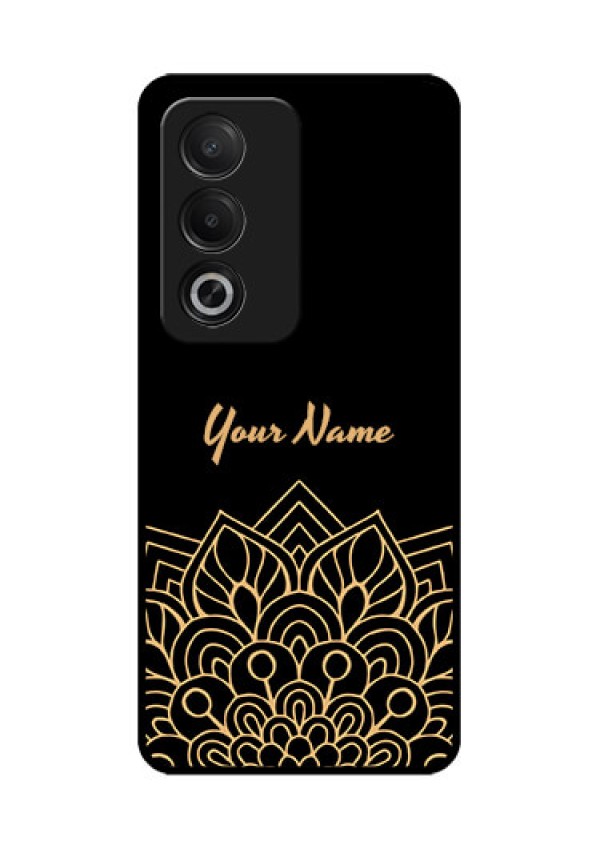 Oppo K12x 5G Custom Glass Phone Case - Golden Mandala Design