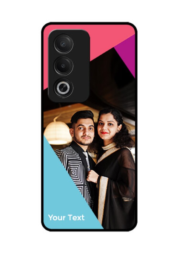 Oppo K12x 5G Custom Glass Phone Case - Stacked Triple Colour Design