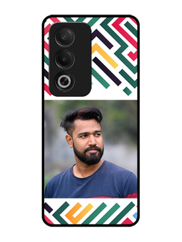 Custom Oppo K12x 5G Custom Glass Phone Case - Colorful Maze Pattern Design