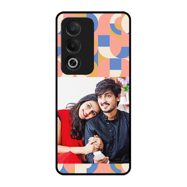 Oppo K12x 5G Custom Glass Phone Case - Semi - Circle Maze Pattern Design
