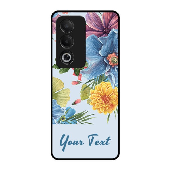 Oppo K12x 5G Custom Glass Phone Case - Stunning Watercolored Flowers Painting Design Oppo K12x 5G Custom Glass Phone Case - Stunning Watercolored Flowers Painting Design