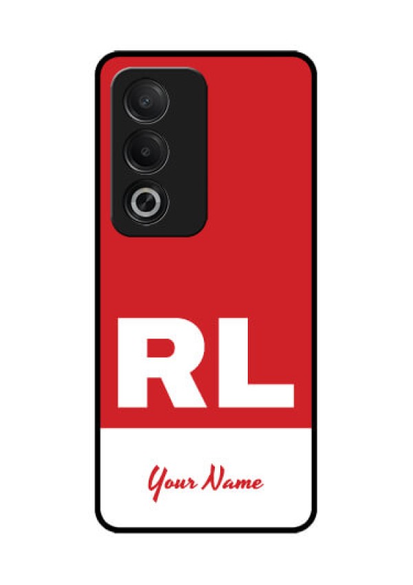 Oppo K12x 5G Custom Glass Phone Case - Dual Tone Custom Text Design