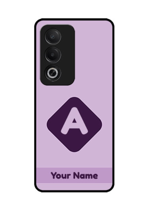 Oppo K12x 5G Custom Glass Phone Case - Custom Letter In Curved Badge Design