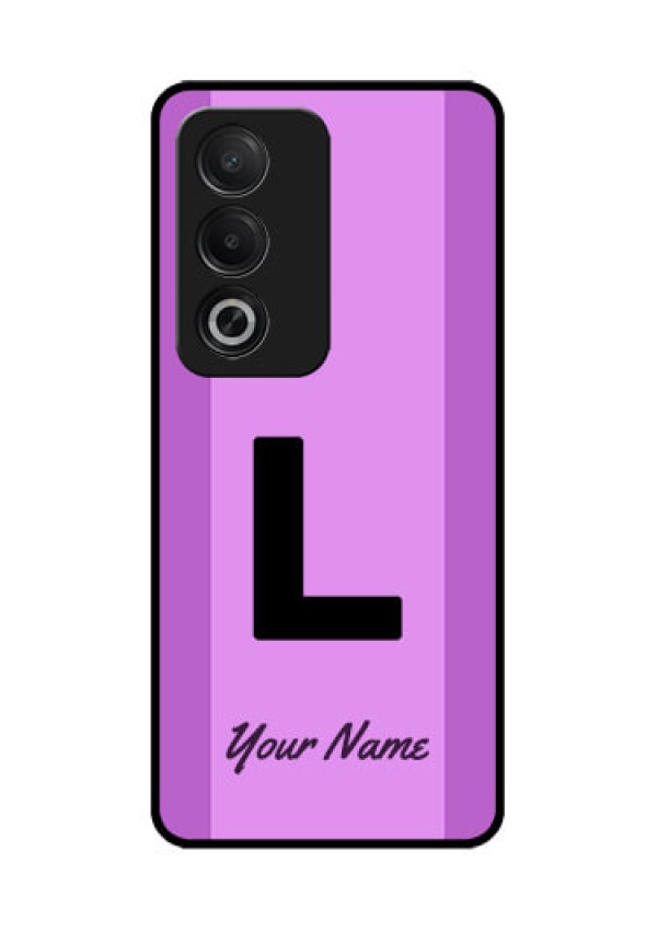 Oppo K12x 5G Custom Glass Phone Case - Tricolor Custom Text Design