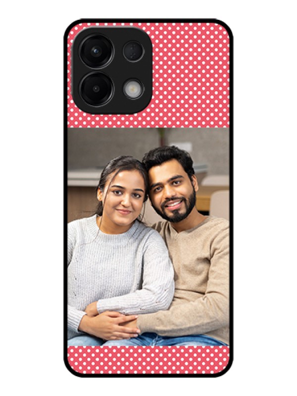 Custom Oppo K13 5G Custom Glass Phone Case - White Dotted Design