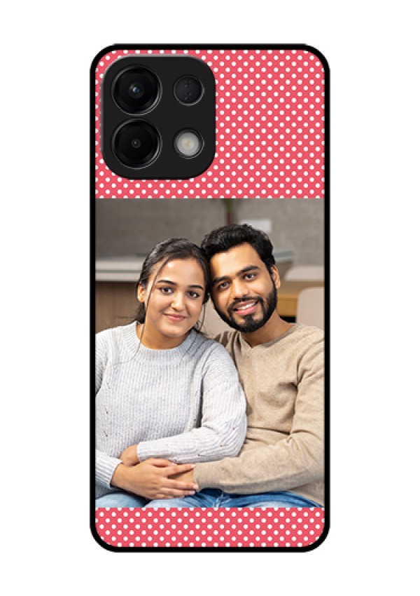 Oppo K13 5G Custom Glass Phone Case - White Dotted Design