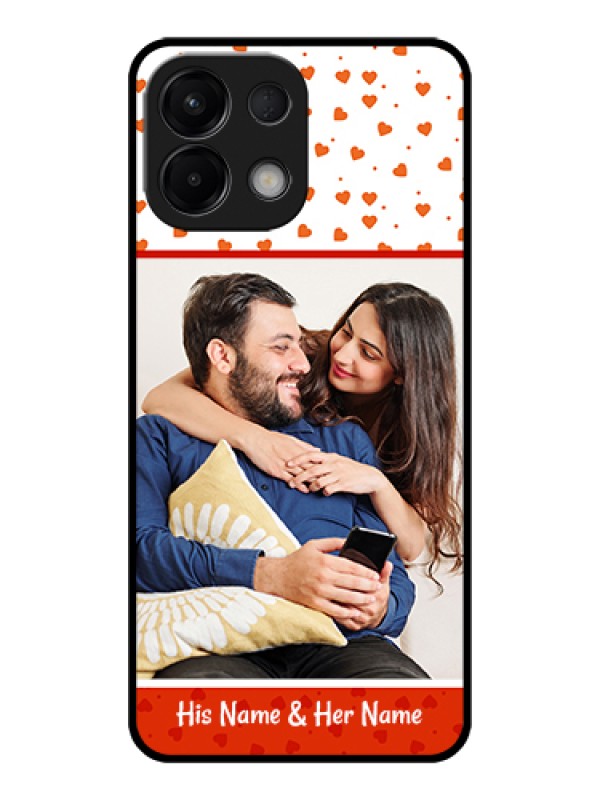 Custom Oppo K13 5G Custom Glass Phone Case - Orange Love Symbol Design