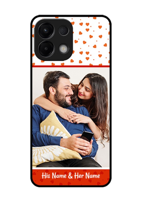 Oppo K13 5G Custom Glass Phone Case - Orange Love Symbol Design