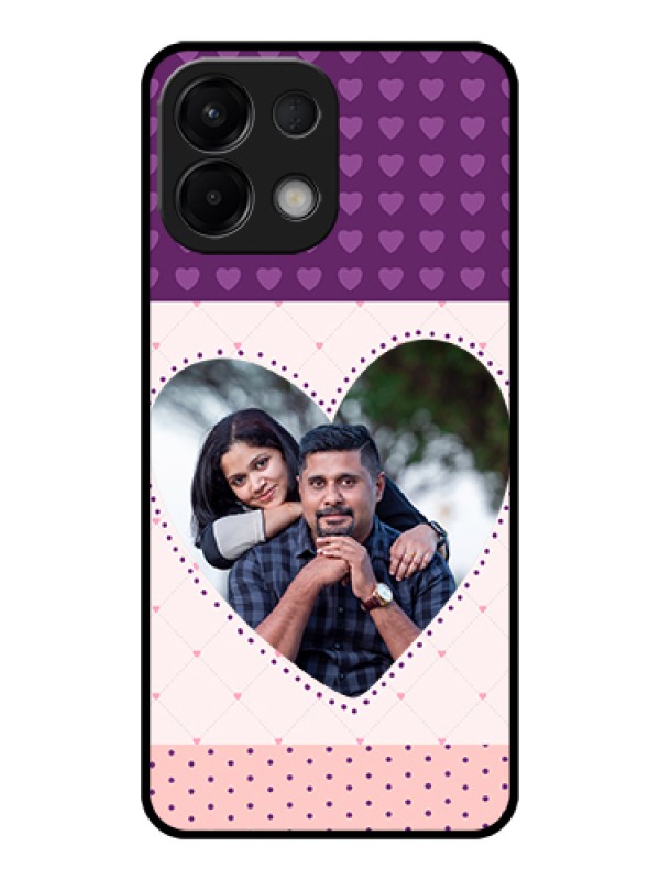 Custom Oppo K13 5G Custom Glass Phone Case - Violet Love Dots Design